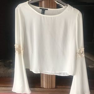 Forever 21 | crop bell long sleeved with lace